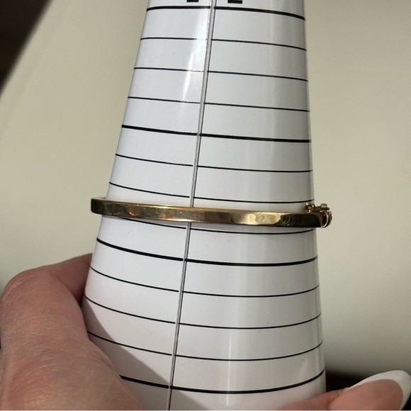 Givenchy gold tone rhinestone bracelet with safety clasp - Picture 10 of 11